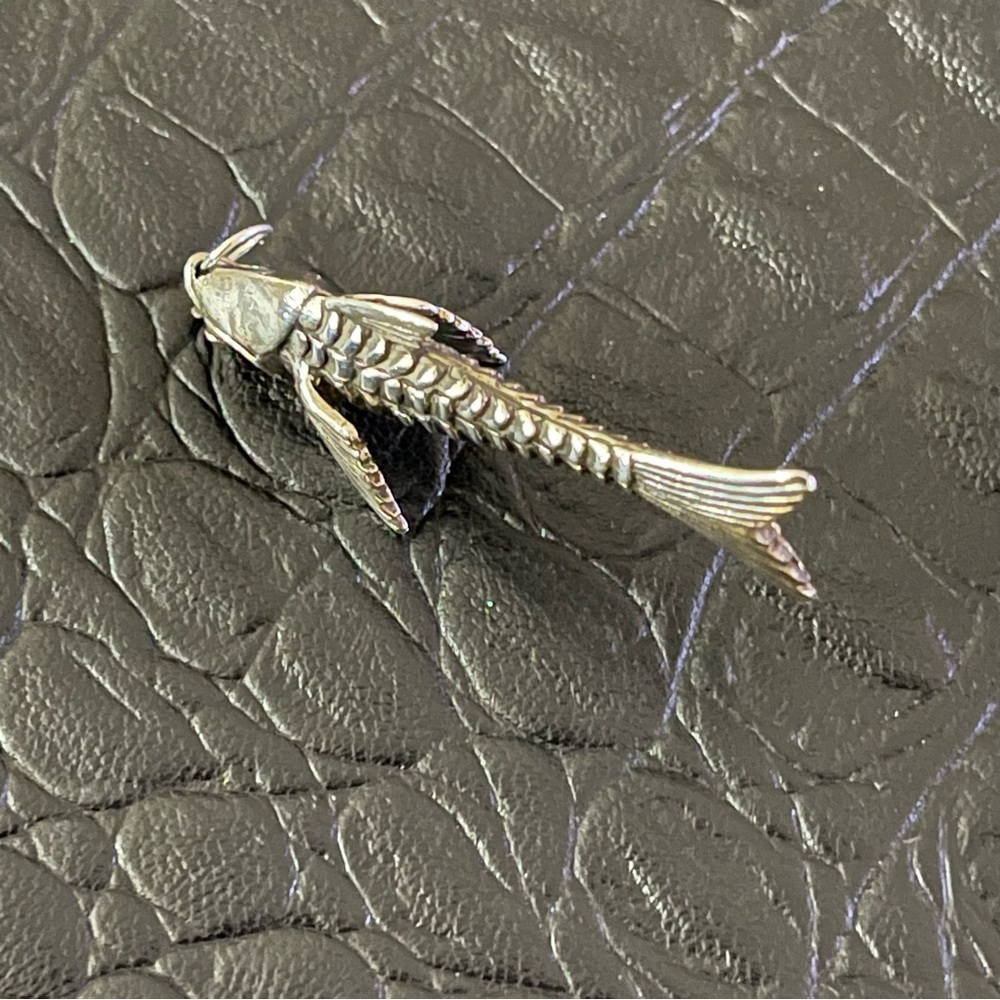 Unique Solid Cast Sterling Silver 925 Fish - image 3